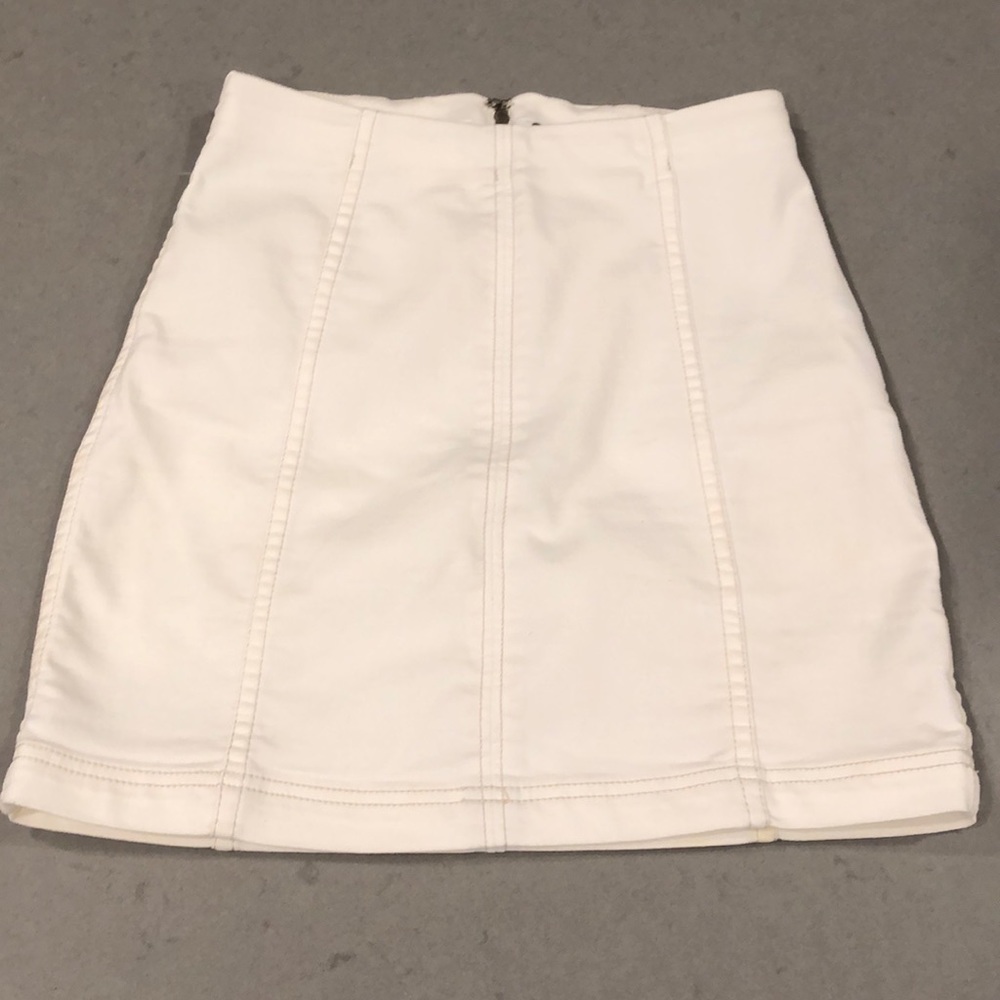 Free People Modern Femme Denim Mini in stark white